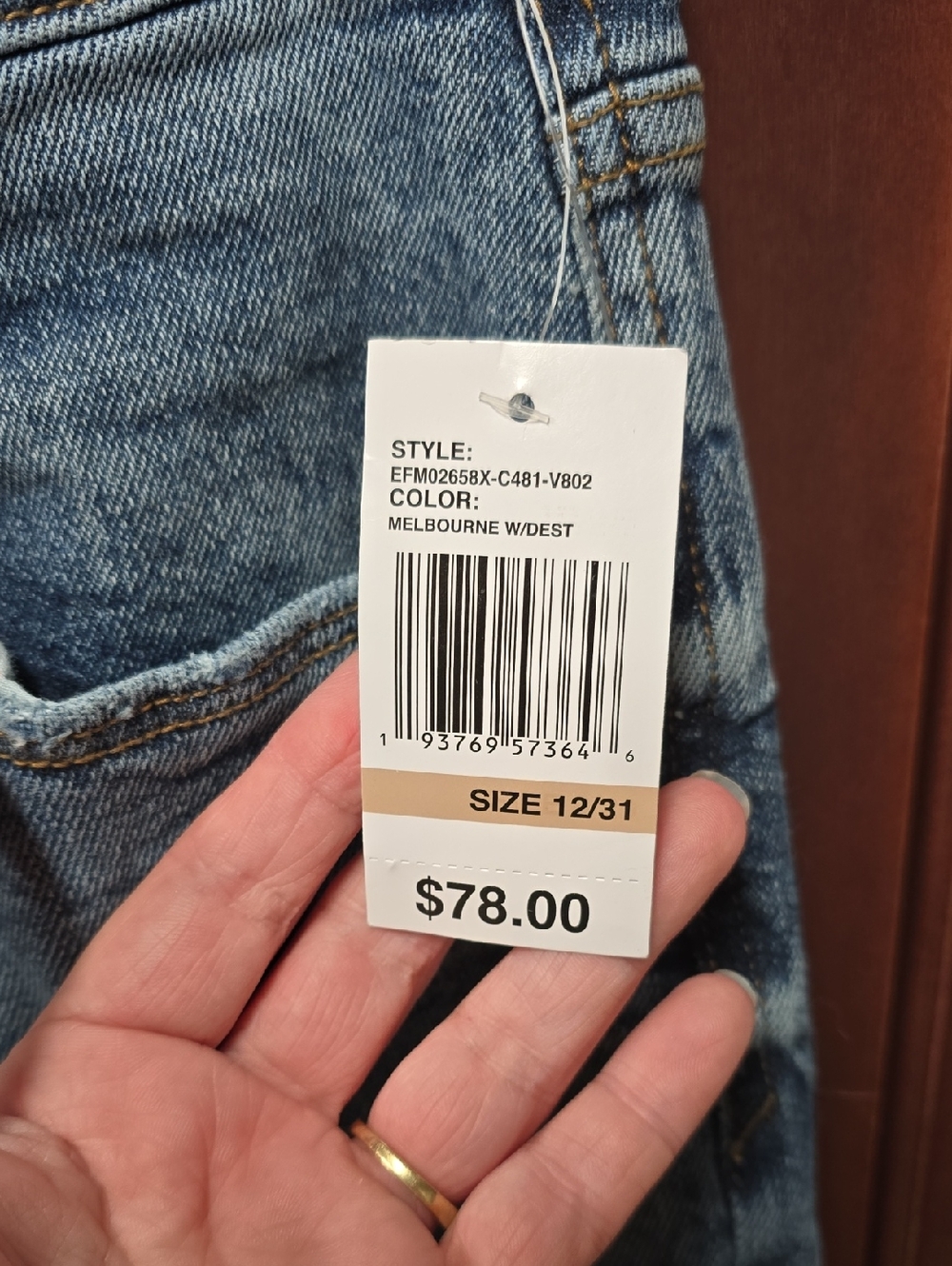 NWT. Kensie Medium Light Blue Ankle Skinny Jeans Size 12/31 - Picture 5 of 8